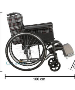 ขนาดพับเก็บรถเข็นผู้ป่วยรุ่น CM-102ME
