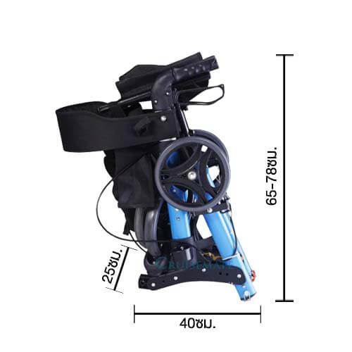 ขนาดพับเก็บรถเข็นช่วยเดิน Rollator102-3
