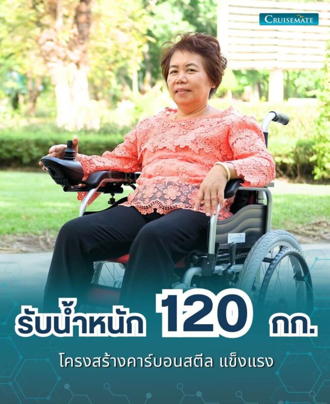 รถเข็นไฟฟ้า CM-102EB_รับน้ำหนัก