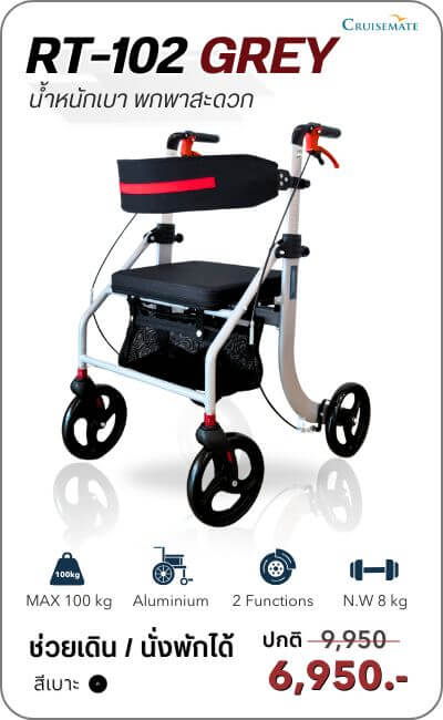รถเข็นช่วยเดิน BP_RT-102Grey