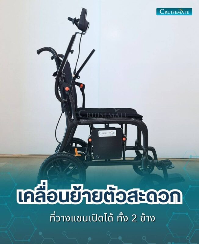 รถเข็นไฟฟ้า CM-Aero_ที่วางแขนเปิดได้