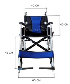 วีลแชร์ CM-Strong Blue_สเกลด้านหน้า