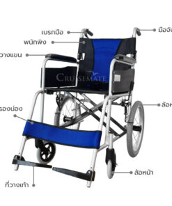 รถเข็นวีลแชร์ CM-Strong Blue_ส่วนประกอบรถเข็น