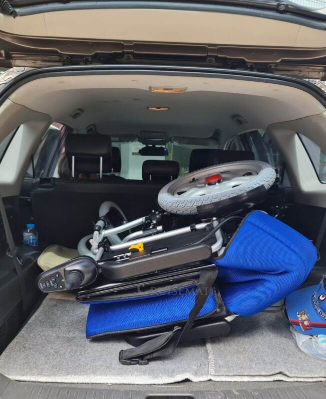 รีวิวลูกค้าใช้รถเข็นไฟฟ้าล้อหลังเล็ก-1