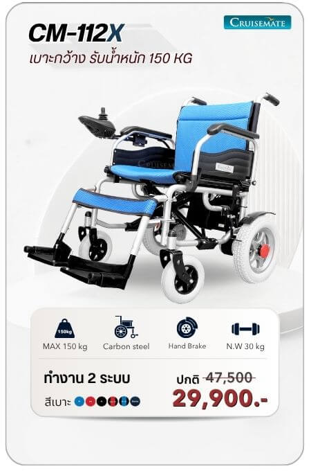 รถเข็นไฟฟ้า รุ่น CM-112X โปรโมชั่น 29,900 บาท