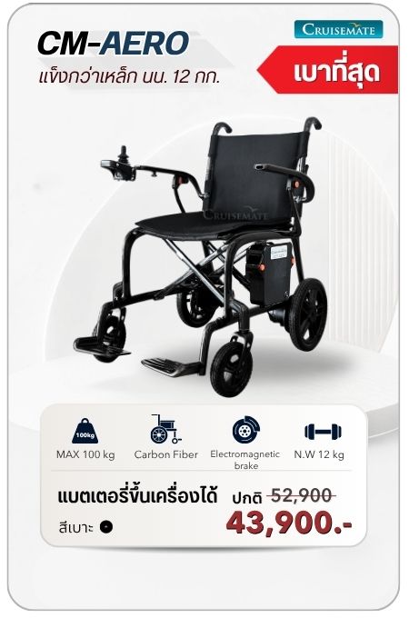รถเข็นไฟฟ้า รุ่น CM-Aero โปรโมชั่น 43,900 บาท